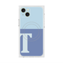 プレミアムスクエアケース with MagSafe［ オリジナル - initial two tone - T blue ］