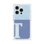 プレミアムスクエアケース with MagSafe［ オリジナル - initial two tone - T blue ］