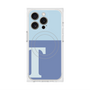 プレミアムスクエアケース with MagSafe［ オリジナル - initial two tone - T blue ］