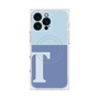 プレミアムスクエアケース with MagSafe［ オリジナル - initial two tone - T blue ］