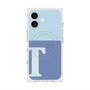 プレミアムスクエアケース with MagSafe［ オリジナル - initial two tone - T blue ］
