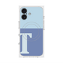 プレミアムスクエアケース with MagSafe［ オリジナル - initial two tone - T blue ］