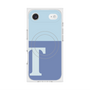 プレミアムスクエアケース with MagSafe［ オリジナル - initial two tone - T blue ］