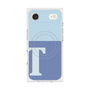 プレミアムスクエアケース with MagSafe［ オリジナル - initial two tone - T blue ］