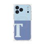 プレミアムスクエアケース with MagSafe［ オリジナル - initial two tone - T blue ］
