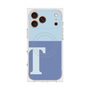 プレミアムスクエアケース with MagSafe［ オリジナル - initial two tone - T blue ］