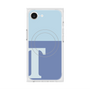 プレミアムスクエアケース with MagSafe［ オリジナル - initial two tone - T blue ］
