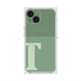 プレミアムスクエアケース with MagSafe［ オリジナル - initial two tone - T green ］