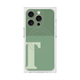 プレミアムスクエアケース with MagSafe［ オリジナル - initial two tone - T green ］