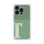 プレミアムスクエアケース with MagSafe［ オリジナル - initial two tone - T green ］