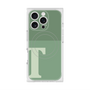 プレミアムスクエアケース with MagSafe［ オリジナル - initial two tone - T green ］
