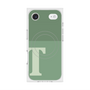 プレミアムスクエアケース with MagSafe［ オリジナル - initial two tone - T green ］