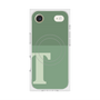 プレミアムスクエアケース with MagSafe［ オリジナル - initial two tone - T green ］