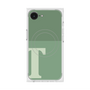 プレミアムスクエアケース with MagSafe［ オリジナル - initial two tone - T green ］