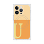 プレミアムスクエアケース with MagSafe［ オリジナル - initial two tone - U orange ］