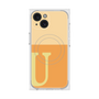 プレミアムスクエアケース with MagSafe［ オリジナル - initial two tone - U orange ］