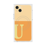 プレミアムスクエアケース with MagSafe［ オリジナル - initial two tone - U orange ］