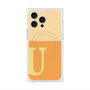 プレミアムスクエアケース with MagSafe［ オリジナル - initial two tone - U orange ］