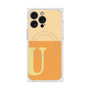 プレミアムスクエアケース with MagSafe［ オリジナル - initial two tone - U orange ］