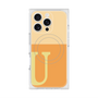プレミアムスクエアケース with MagSafe［ オリジナル - initial two tone - U orange ］