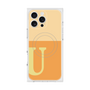 プレミアムスクエアケース with MagSafe［ オリジナル - initial two tone - U orange ］
