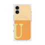 プレミアムスクエアケース with MagSafe［ オリジナル - initial two tone - U orange ］