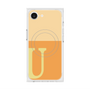 プレミアムスクエアケース with MagSafe［ オリジナル - initial two tone - U orange ］