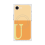 プレミアムスクエアケース with MagSafe［ オリジナル - initial two tone - U orange ］