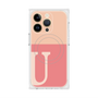 プレミアムスクエアケース with MagSafe［ オリジナル - initial two tone - U pink ］