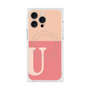 プレミアムスクエアケース with MagSafe［ オリジナル - initial two tone - U pink ］