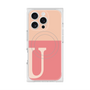 プレミアムスクエアケース with MagSafe［ オリジナル - initial two tone - U pink ］