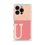 プレミアムスクエアケース with MagSafe［ オリジナル - initial two tone - U pink ］
