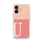 プレミアムスクエアケース with MagSafe［ オリジナル - initial two tone - U pink ］