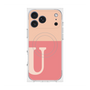 プレミアムスクエアケース with MagSafe［ オリジナル - initial two tone - U pink ］