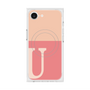 プレミアムスクエアケース with MagSafe［ オリジナル - initial two tone - U pink ］