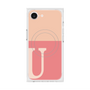 プレミアムスクエアケース with MagSafe［ オリジナル - initial two tone - U pink ］
