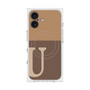 プレミアムスクエアケース with MagSafe［ オリジナル - initial two tone - U brown ］
