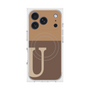 プレミアムスクエアケース with MagSafe［ オリジナル - initial two tone - U brown ］