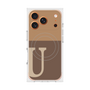 プレミアムスクエアケース with MagSafe［ オリジナル - initial two tone - U brown ］