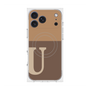 プレミアムスクエアケース with MagSafe［ オリジナル - initial two tone - U brown ］
