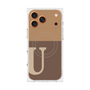 プレミアムスクエアケース with MagSafe［ オリジナル - initial two tone - U brown ］
