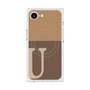 プレミアムスクエアケース with MagSafe［ オリジナル - initial two tone - U brown ］