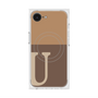 プレミアムスクエアケース with MagSafe［ オリジナル - initial two tone - U brown ］