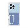 プレミアムスクエアケース with MagSafe［ オリジナル - initial two tone - U blue ］