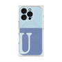 プレミアムスクエアケース with MagSafe［ オリジナル - initial two tone - U blue ］