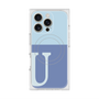 プレミアムスクエアケース with MagSafe［ オリジナル - initial two tone - U blue ］