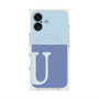 プレミアムスクエアケース with MagSafe［ オリジナル - initial two tone - U blue ］