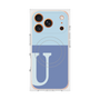 プレミアムスクエアケース with MagSafe［ オリジナル - initial two tone - U blue ］