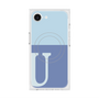 プレミアムスクエアケース with MagSafe［ オリジナル - initial two tone - U blue ］