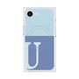プレミアムスクエアケース with MagSafe［ オリジナル - initial two tone - U blue ］